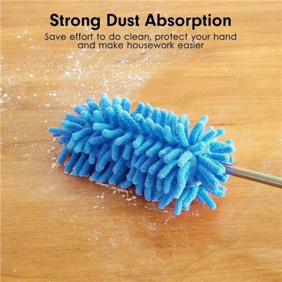 Microfiber duster with extendable pole washable dusting brush for home car - Picture 3 of 7